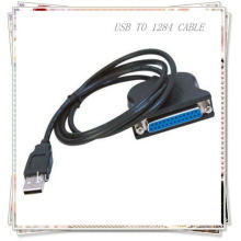 Cable de impresión USB a 1284, DB25 ADAPTADOR DE CABLE DE IMPRESORA FEMENINA